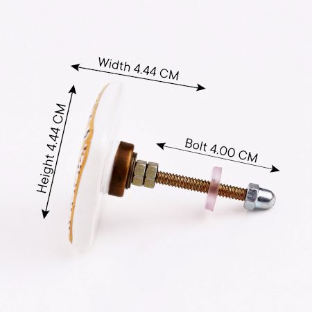 Black Golden Square Ceramic Cabinet Knob